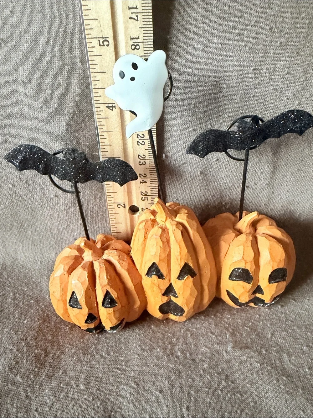 Orange Pumpkin Trio Halloween Decor